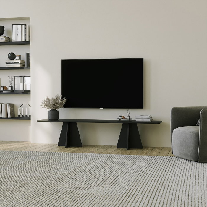 Hanah Home Mushroom Mueble de TV Negro Hanah Home Mushroom Mueble de TV Negro